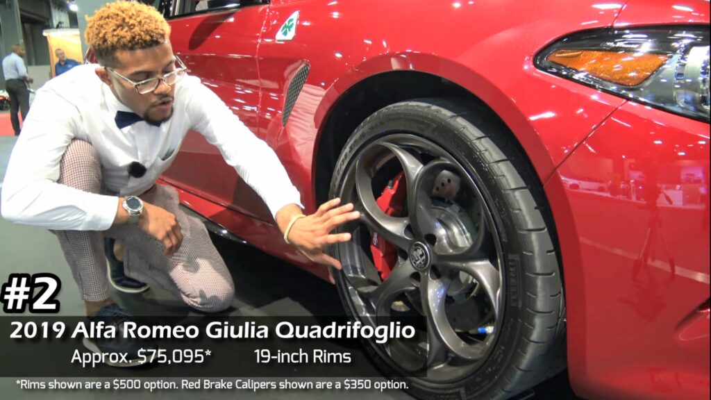2019 Alfa Romeo Giulia Quadrifoglio
Approx. $75,095
19-inch rims