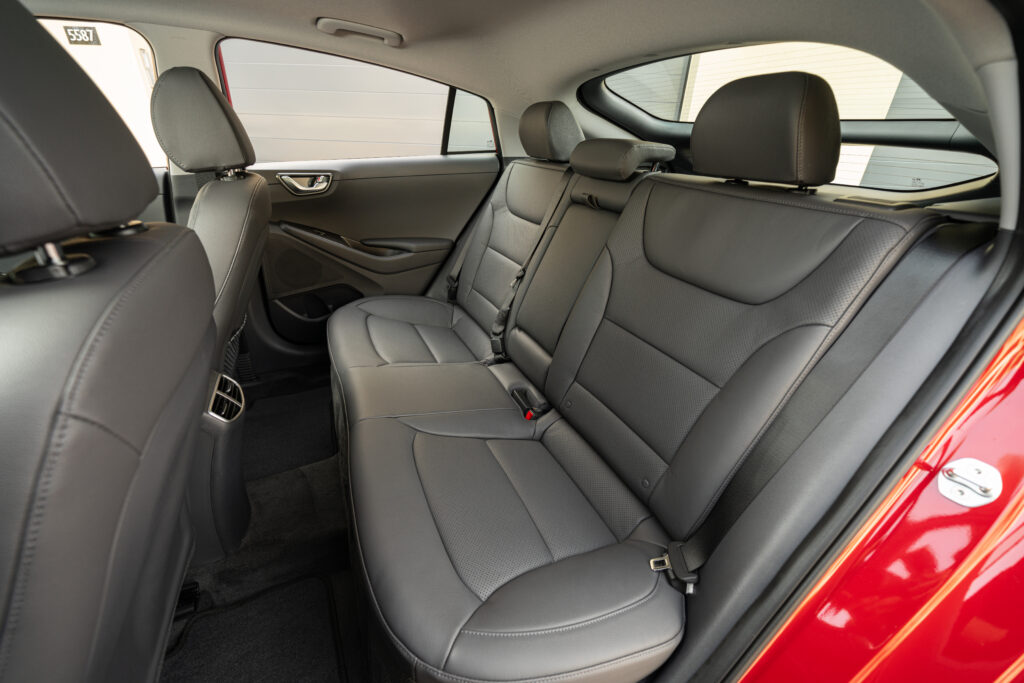 2020 Hyundai Ioniq Hybrid backseat - black leather interior


BEST Road-Trip Cars of 2020